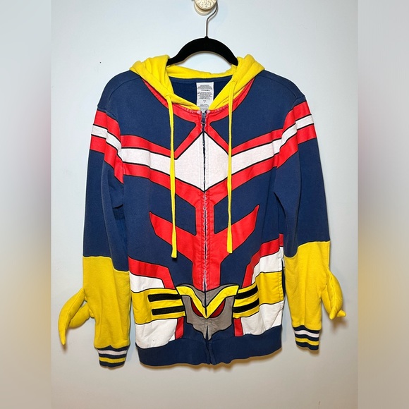 MY HERO ACADEMIA FUNIMATION ALL MIGHT COSPLAY FULL ZIP HOODIE. SIZE SMALL - Picture 5 of 14